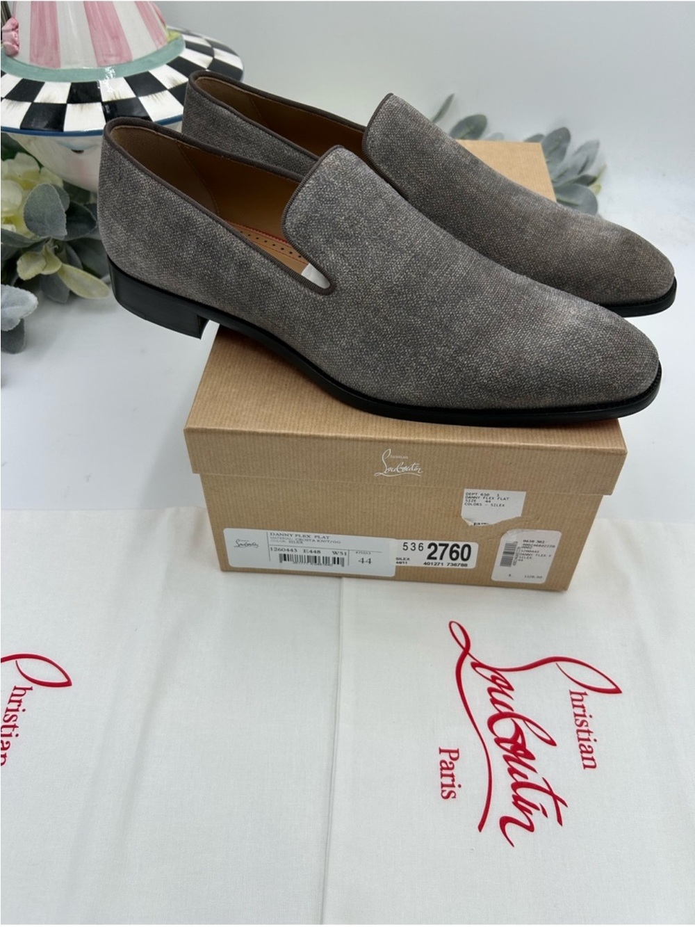 Men’s Christian Louboutin Danny flex slip on loafers size 44 made in Italy